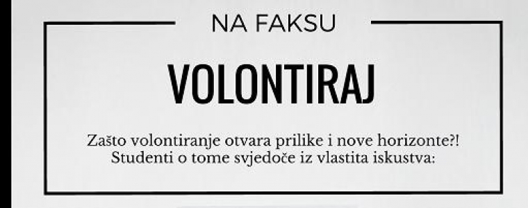 Tribina: Na faksu volontiraj